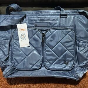 Lug Shiny Blue Quilted Bag